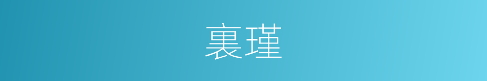 裏瑾的同義詞