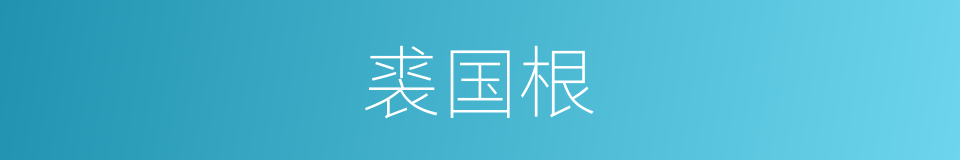 裘国根的同义词