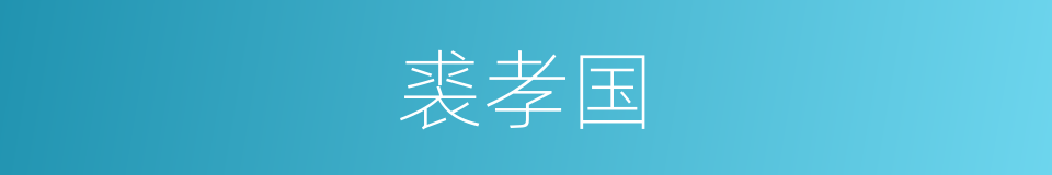 裘孝国的同义词