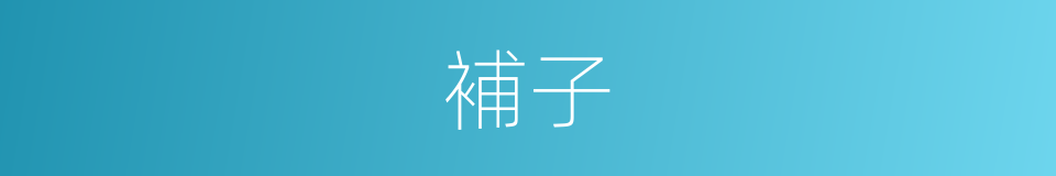 補子的意思