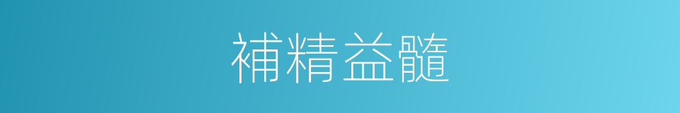 補精益髓的同義詞