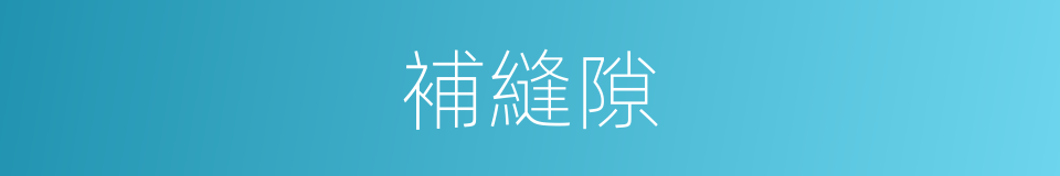 補縫隙的同義詞