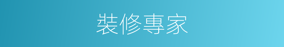 裝修專家的同義詞
