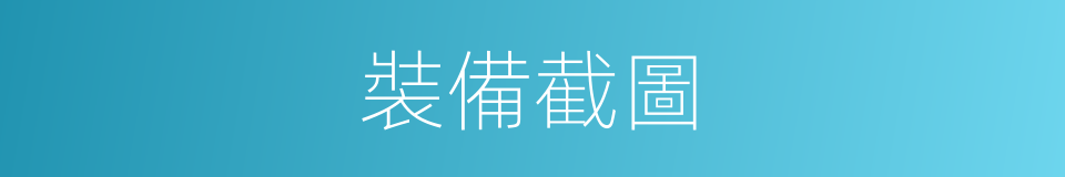 裝備截圖的同義詞