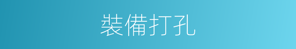 裝備打孔的同義詞