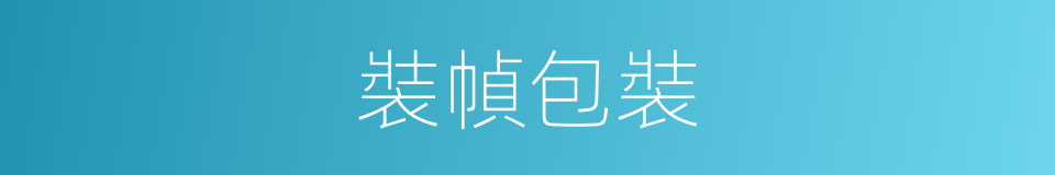 裝幀包裝的同義詞