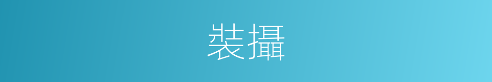 裝攝的同義詞