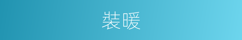 裝暖的同義詞
