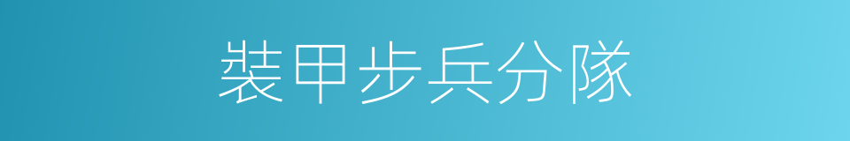 裝甲步兵分隊的同義詞