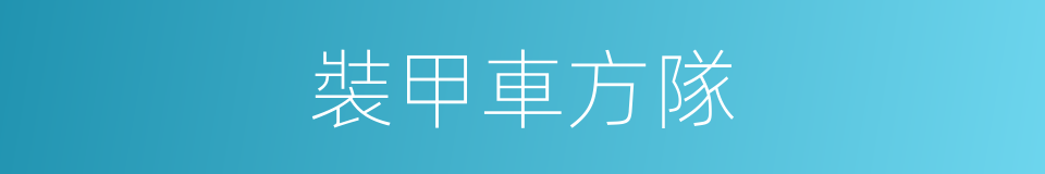 裝甲車方隊的同義詞