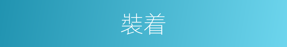 裝着的同義詞