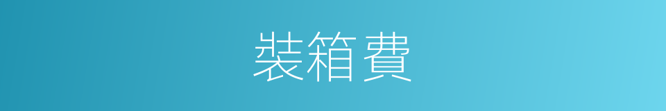 裝箱費的同義詞