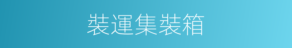 裝運集裝箱的同義詞