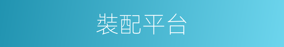 裝配平台的同義詞
