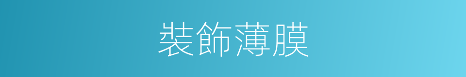 裝飾薄膜的同義詞