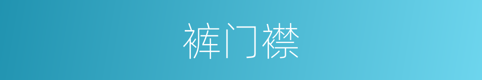 裤门襟的同义词