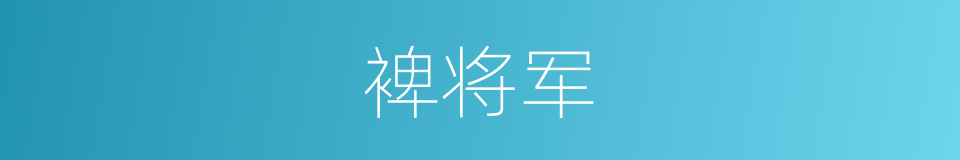 裨将军的意思