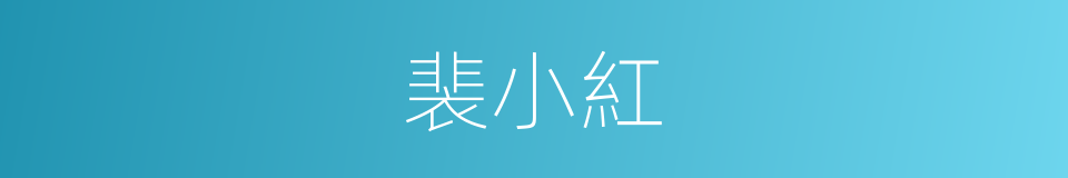 裴小紅的同義詞