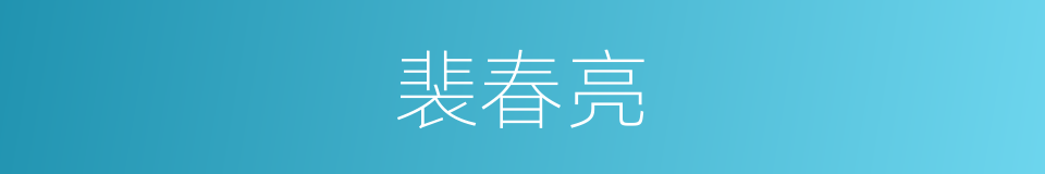 裴春亮的同义词