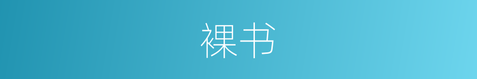 裸书的同义词
