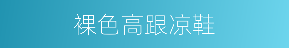 裸色高跟凉鞋的同义词