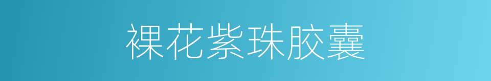 裸花紫珠胶囊的同义词