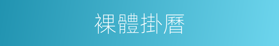 裸體掛曆的同義詞