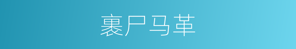 裹尸马革的意思
