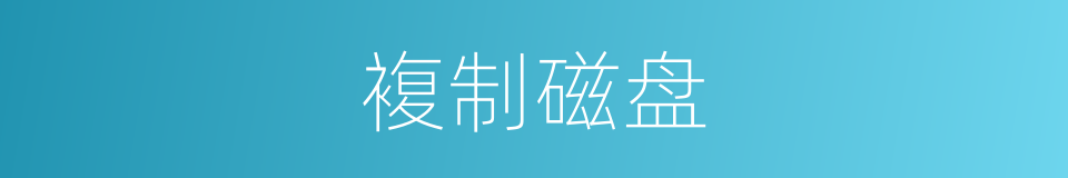 複制磁盘的同义词