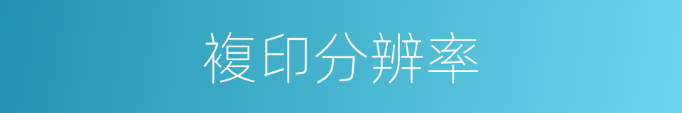 複印分辨率的同义词