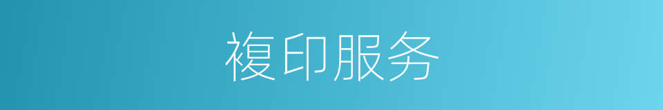 複印服务的同义词