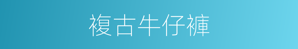 複古牛仔褲的同義詞