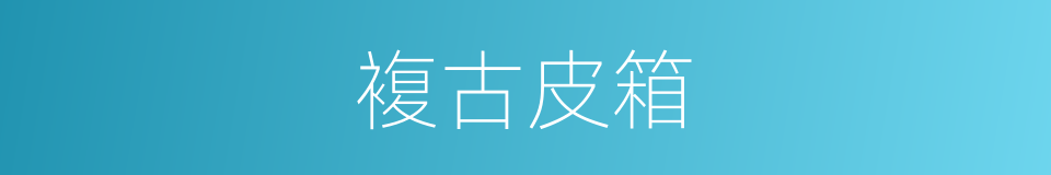 複古皮箱的同义词