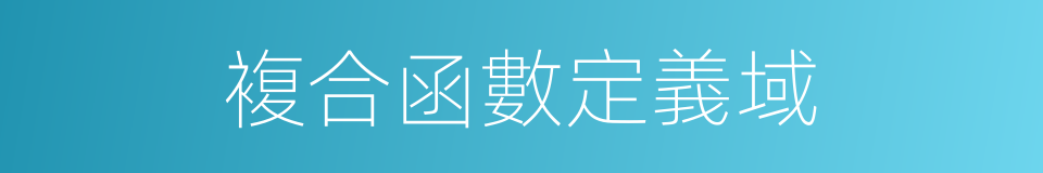 複合函數定義域的同義詞