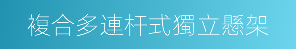 複合多連杆式獨立懸架的同義詞