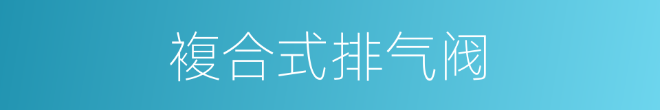 複合式排气阀的同义词