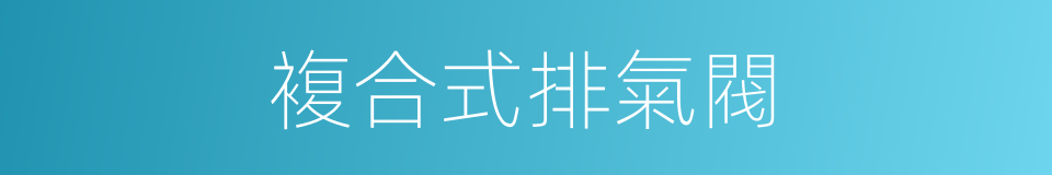 複合式排氣閥的同義詞