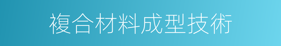 複合材料成型技術的同義詞