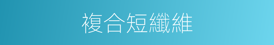 複合短纖維的同義詞
