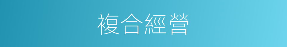 複合經營的同義詞