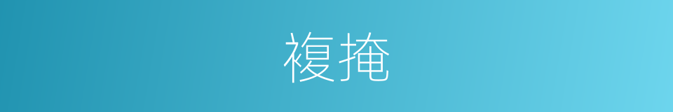 複掩的同义词