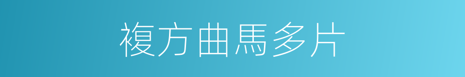 複方曲馬多片的同義詞