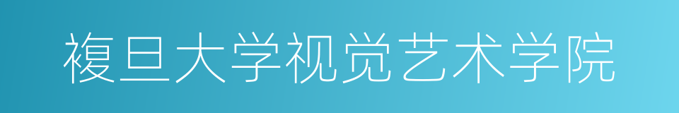複旦大学视觉艺术学院的同义词
