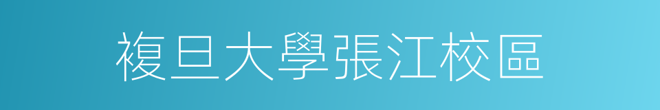 複旦大學張江校區的同義詞