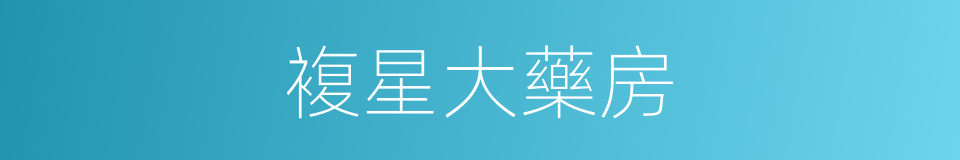 複星大藥房的同義詞