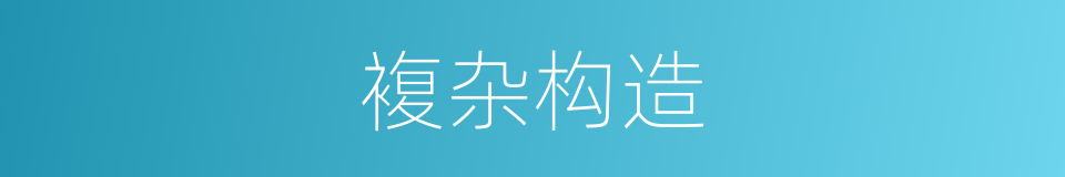 複杂构造的同义词