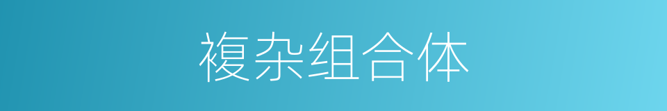 複杂组合体的同义词