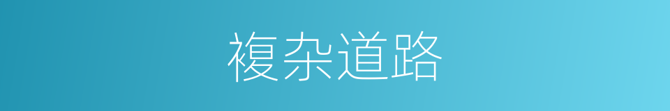 複杂道路的同义词