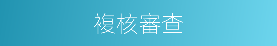 複核審查的同義詞
