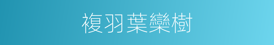 複羽葉欒樹的同義詞